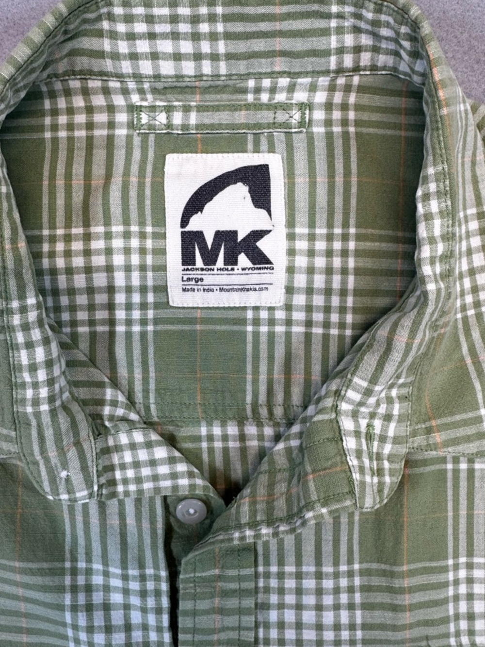 Mountain Khakis Green and White Plaid Button-Down Shirt - Men's Casual - Picture 2 of 6